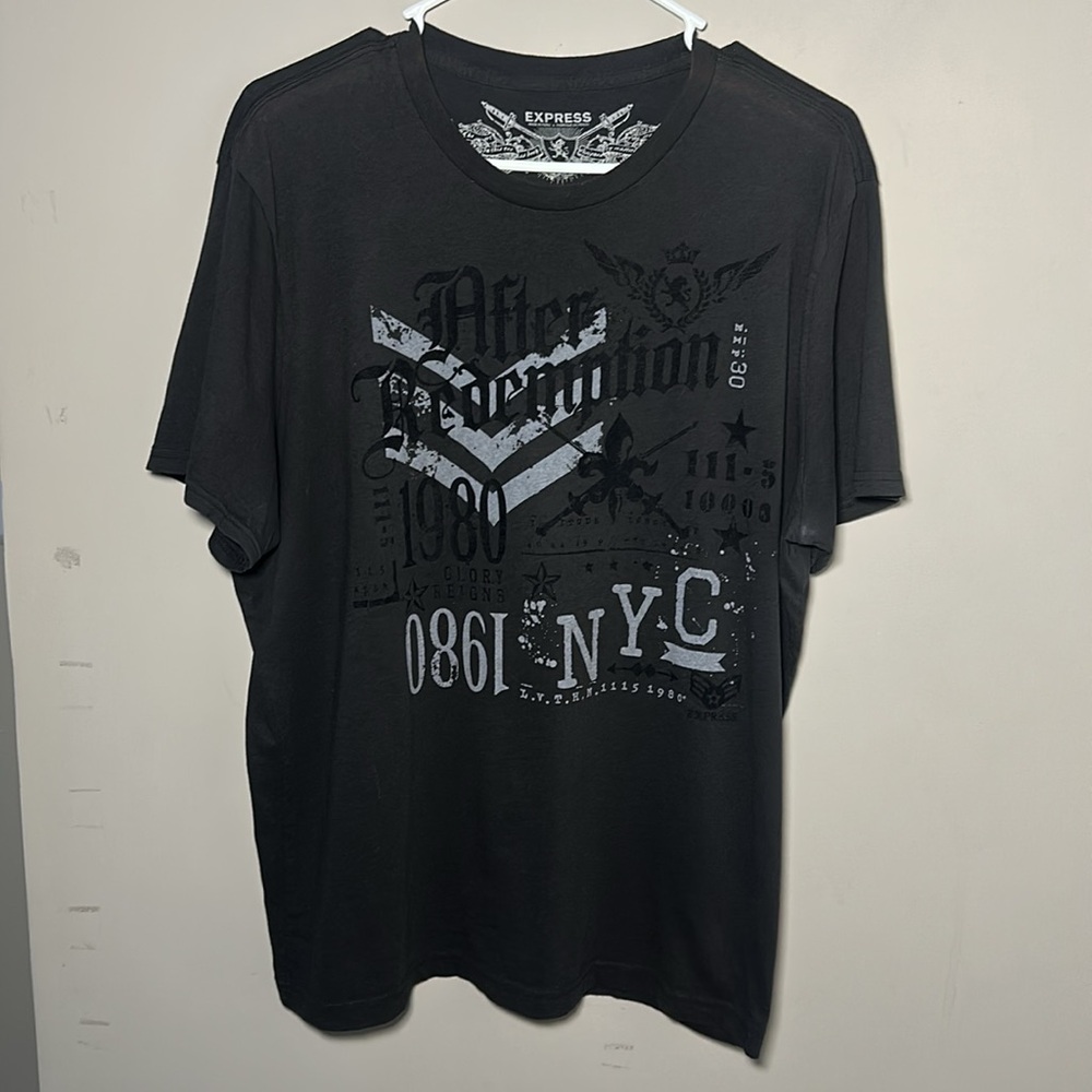 Express affliction style Black Short Sleeve Tee